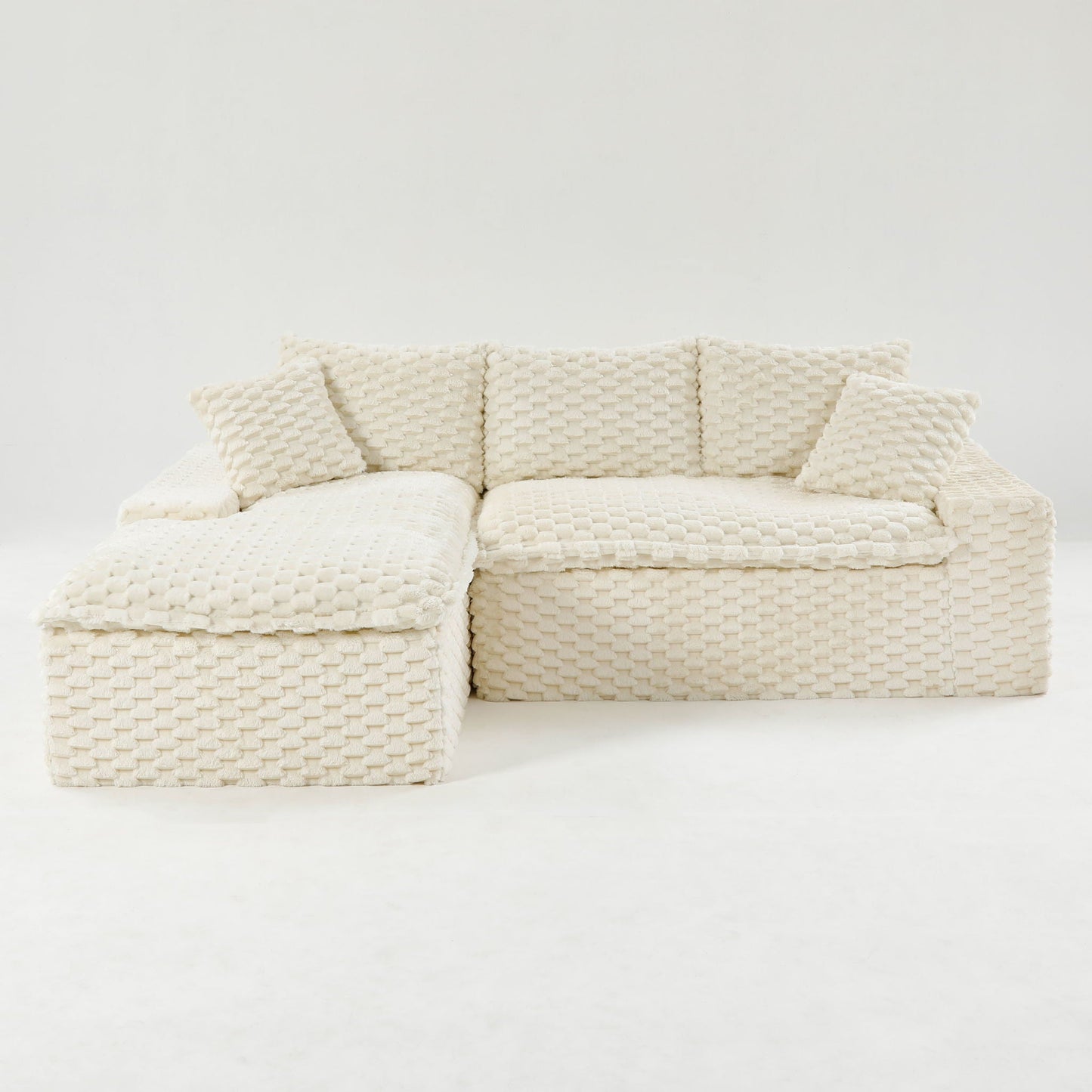 Modular Sofa, Convertible Twin Seat With Chaise Lounge
