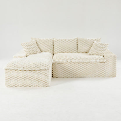 Modular Sofa, Convertible Twin Seat With Chaise Lounge