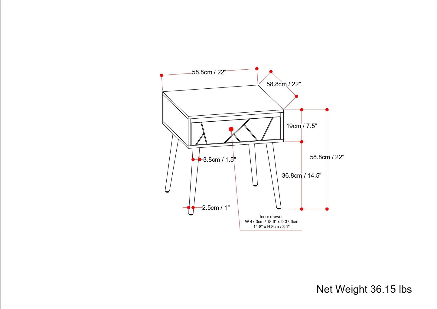 Jager - Side Table - Natural