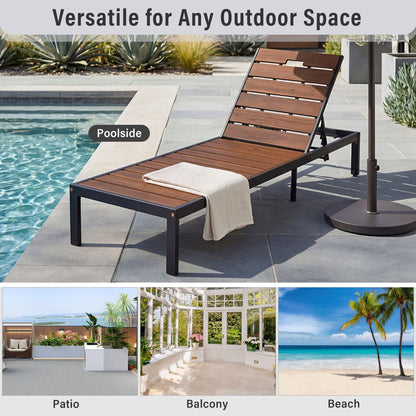 Outdoor Chaise With Adjustable Backrest