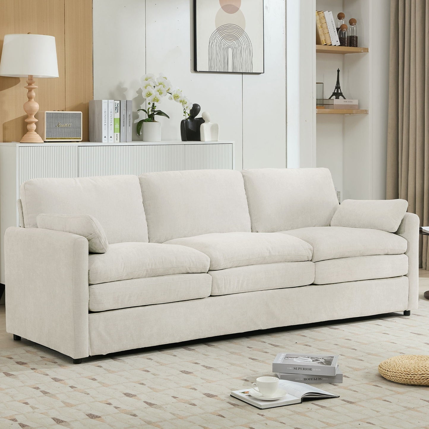 Cozy Upholstered 3 Seater Sofa Cushion For Living Room