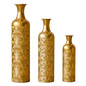 3 Pack Semi-Handcrafted Gold Metal Vase Collection