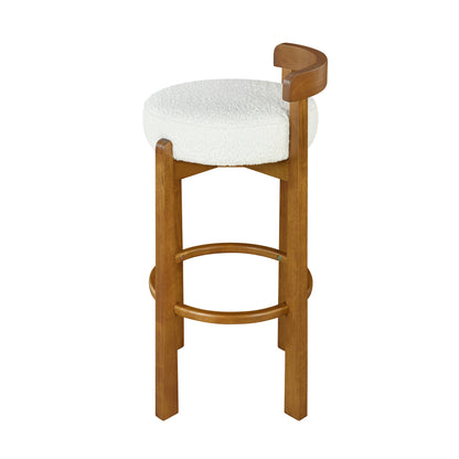 Elise Indoor Wooden Low Back Barstool