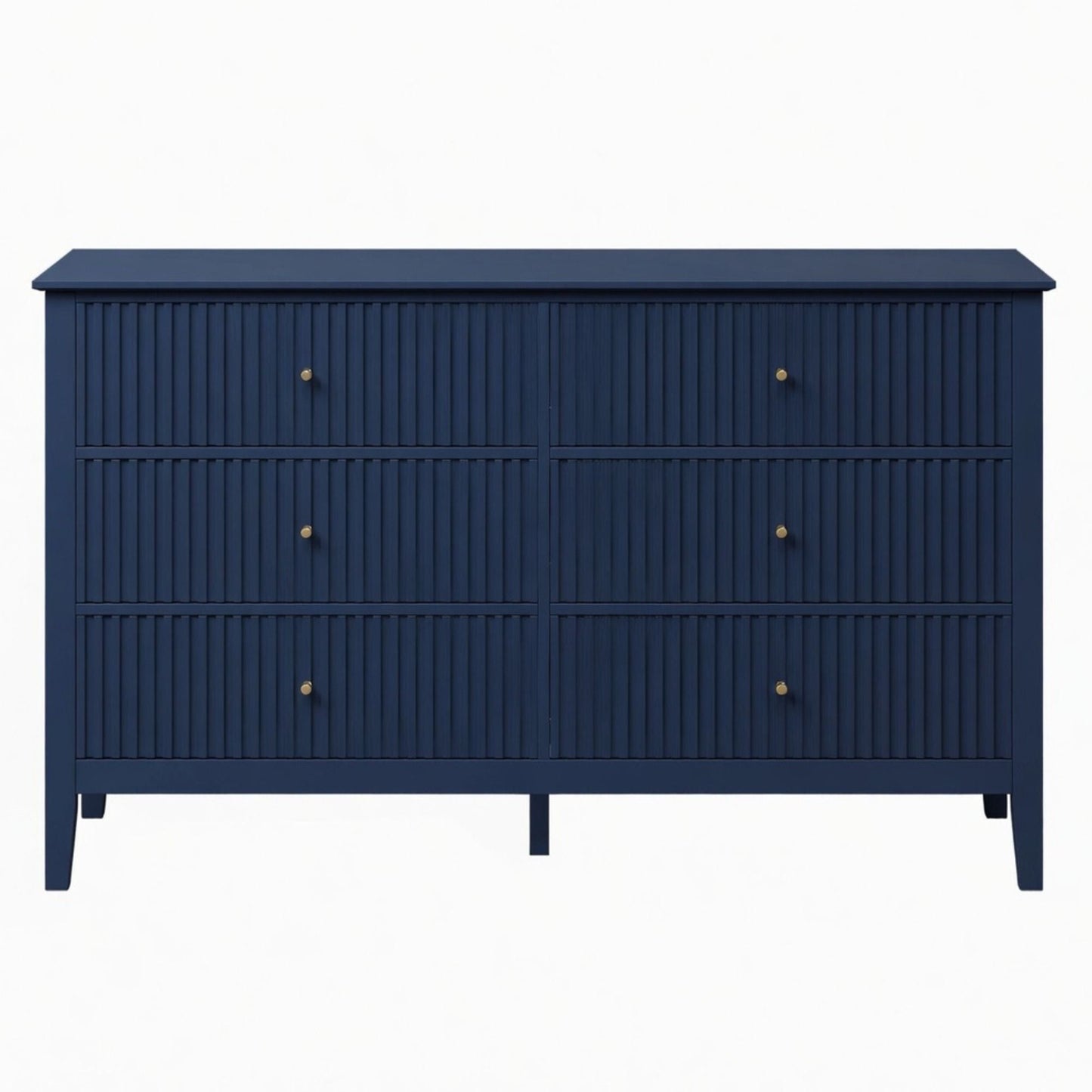 Modern 6 Drawer Fluted Dresser