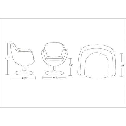 Caisson - Swivel Lounge Chair