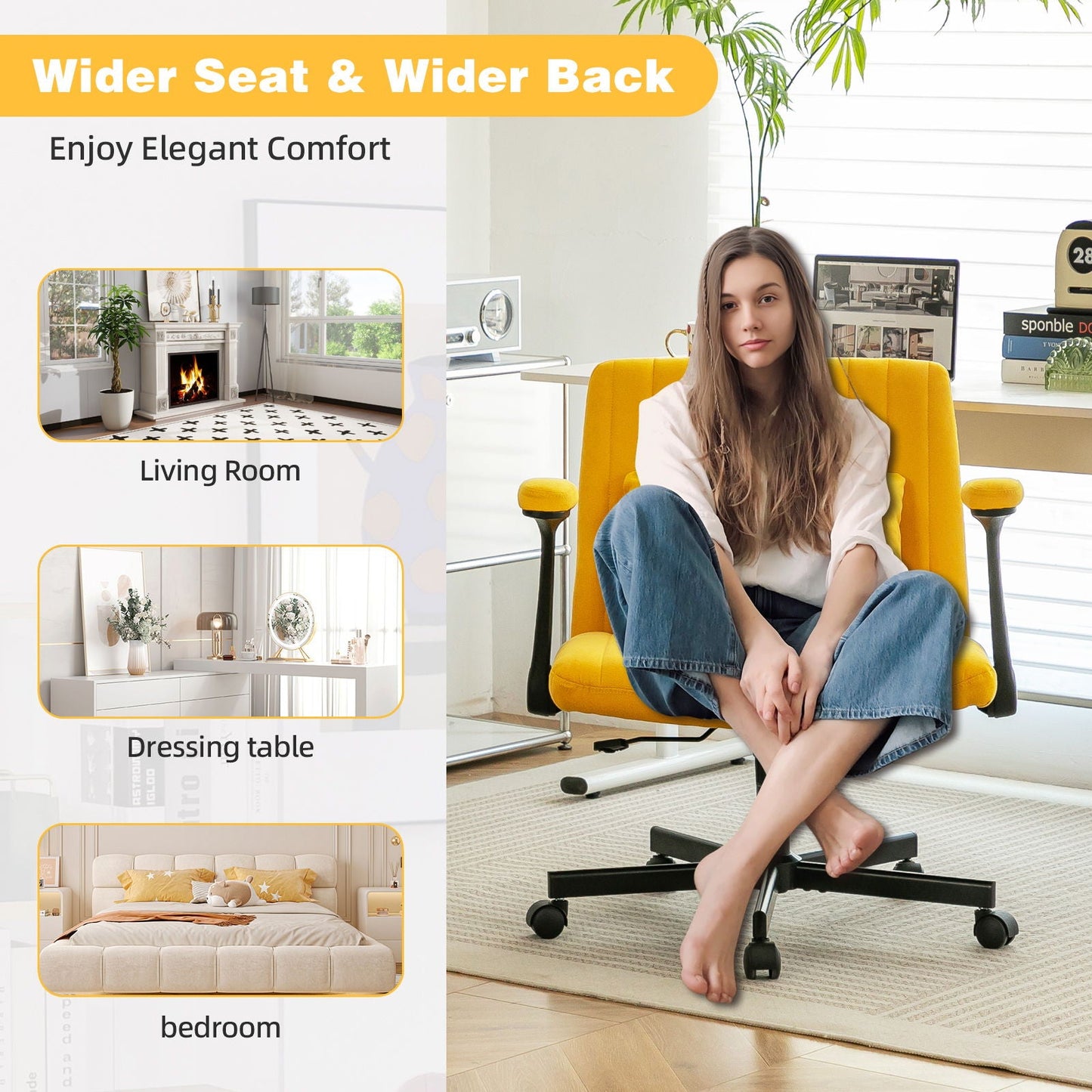 Criss Cross Armrest Office Chair With Wheels