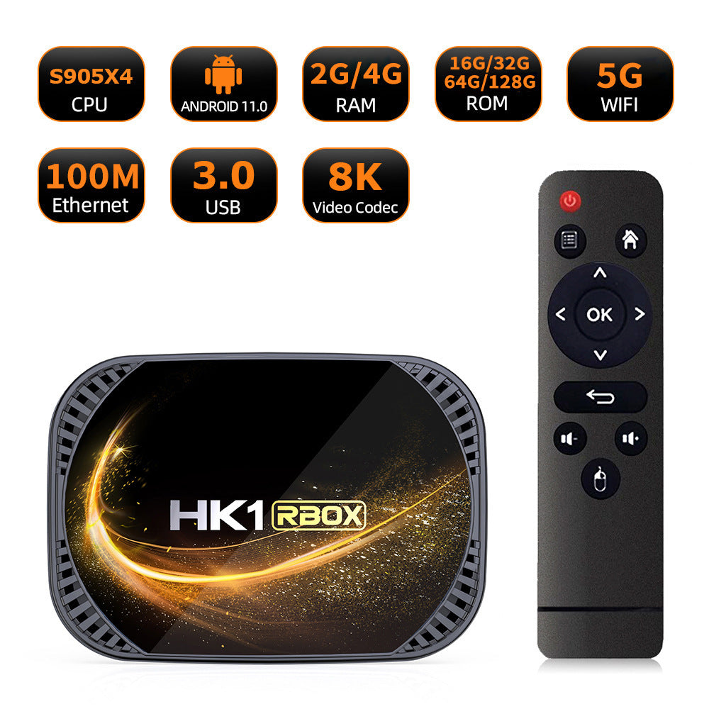 HK1 X4S Android 11 Set-top BOX TV BOX S905X4 5GWiFi Bluetooth 8k