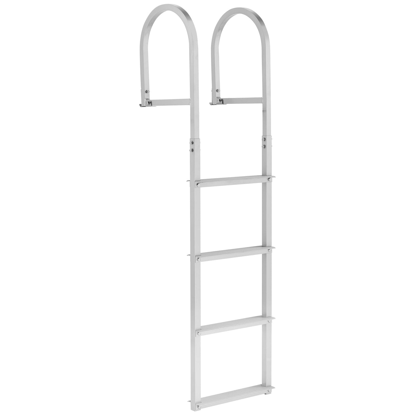 Removable Dock Ladder, 4 Steps, Aluminum Alloy Pontoon Boat Swim Ladder