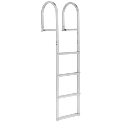 Removable Dock Ladder, 4 Steps, Aluminum Alloy Pontoon Boat Swim Ladder