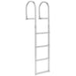 Removable Dock Ladder, 4 Steps, Aluminum Alloy Pontoon Boat Swim Ladder