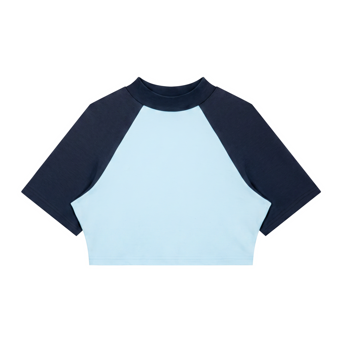 Loki & Ivy Women’s Color Block Raglan Crop T-Shirt