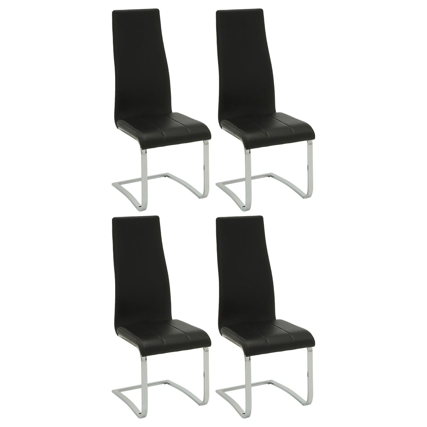 High Back Side Chairs Dining Chairs With Padded Upholstery (Set of 4)