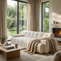 88 in. Cloud 3 Seater Chenille Sofa with Button Tufted Upholstery