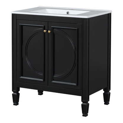 Double Sink Bathroom Vanity Set with Wall Mount Mirror Cabinet