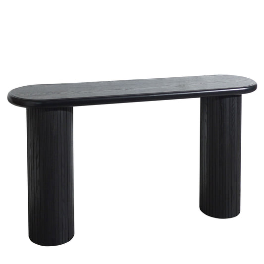 Fluted Cylinder Console Table - Black