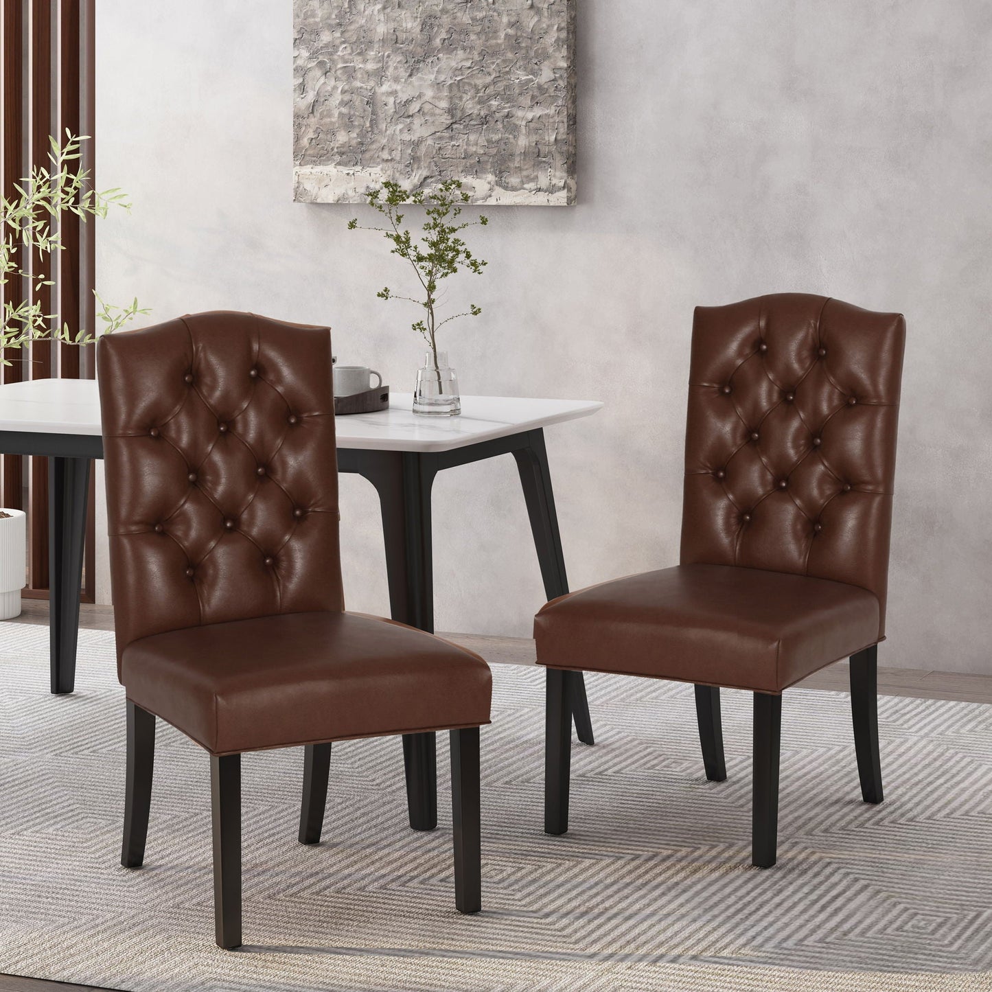 Harriet Tufted Dining Chair With Button Tufting And Diamond Stitching