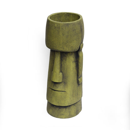Glacier Cast Stone Urn with Weather Resistance - Gray