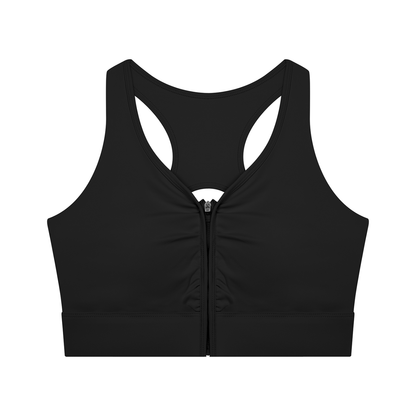 Loki & Ivy Women’s Cropped Zip Yoga Sports Bra