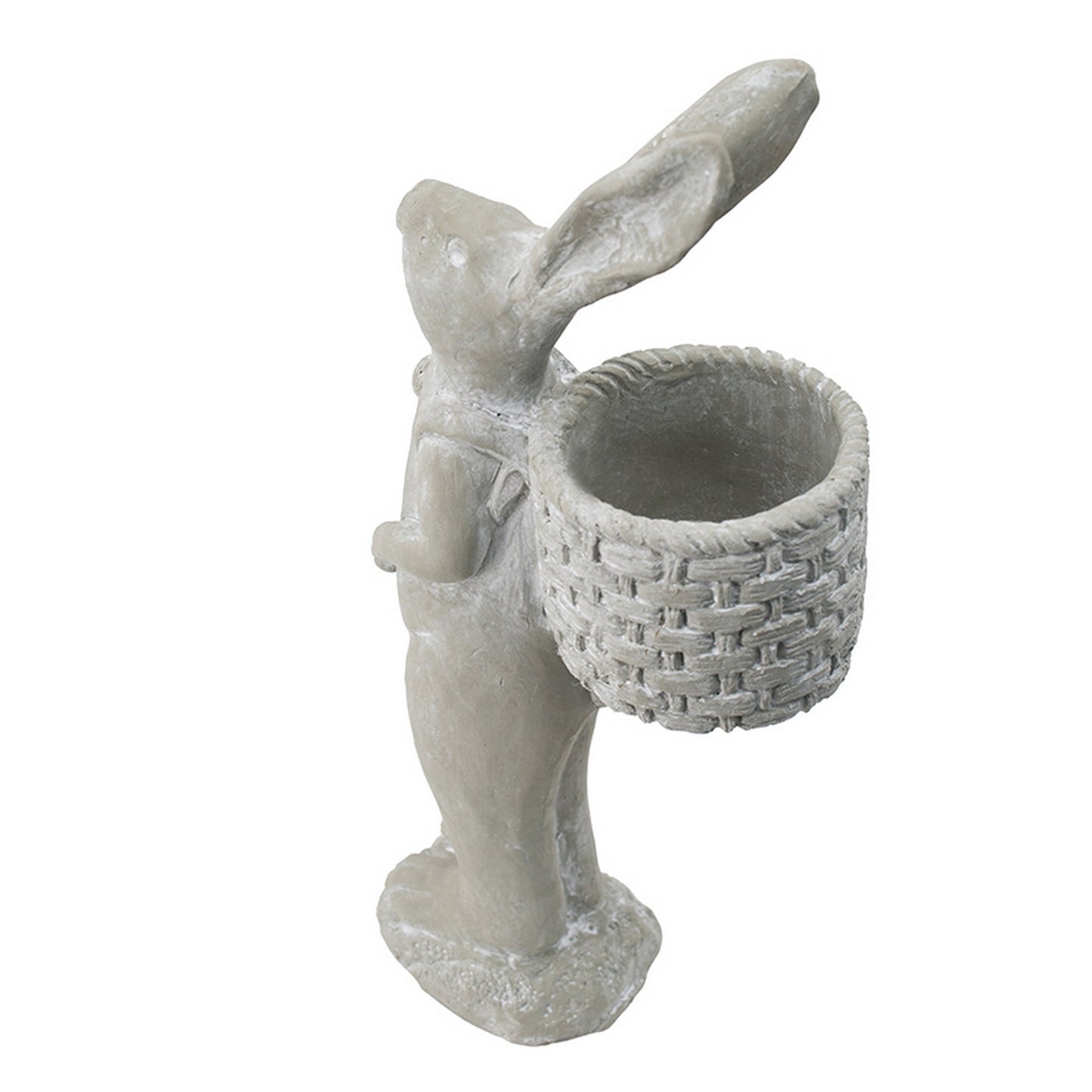 8.5x5.5x19.5" Tall Cement Rabbit Planter