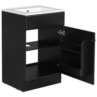 Bathroom Vanity With Sink, Cabinet With Adjustable Shelf