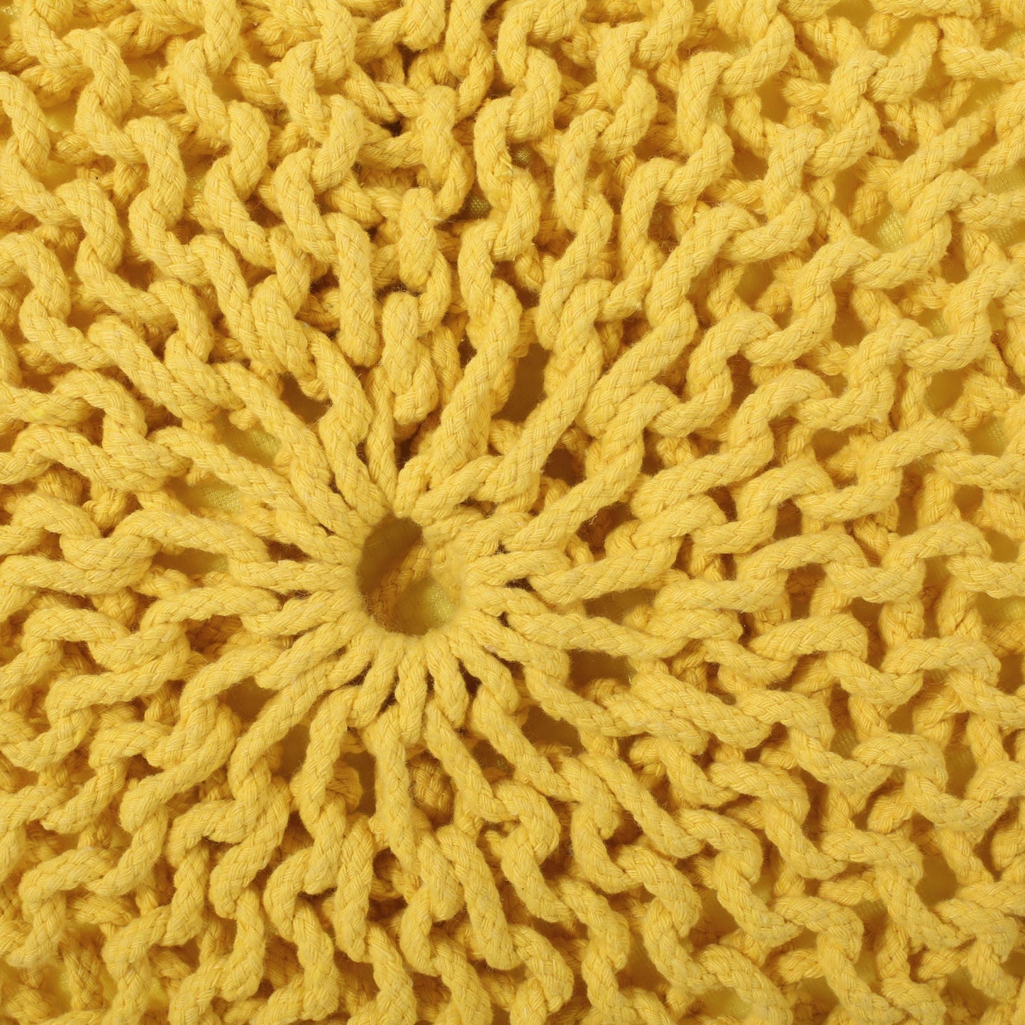 Bordeaux - Knitted Round Pouf Ottoman