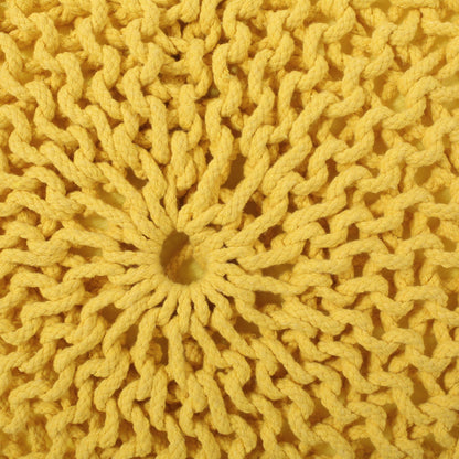 Bordeaux - Knitted Round Pouf Ottoman