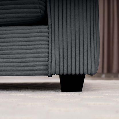 Modern Classic Fabric Single Chair Deep Seat Sofa With Pillow