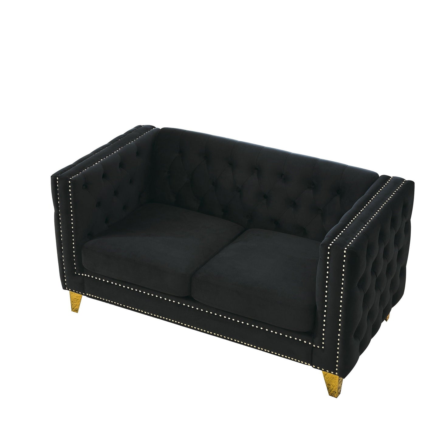 Modern Sofa With Button Tufting, Upholstered Couch For Living Room