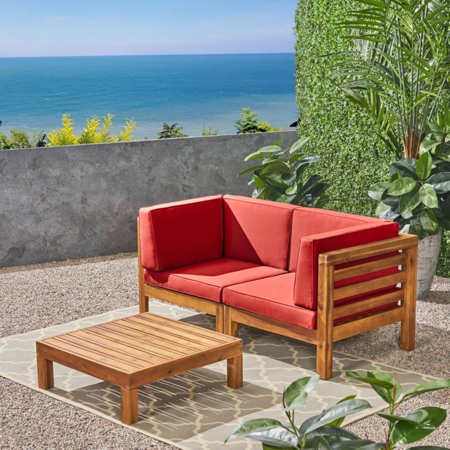 Oana - 3 Piece Loveseat Set With Coffee Table