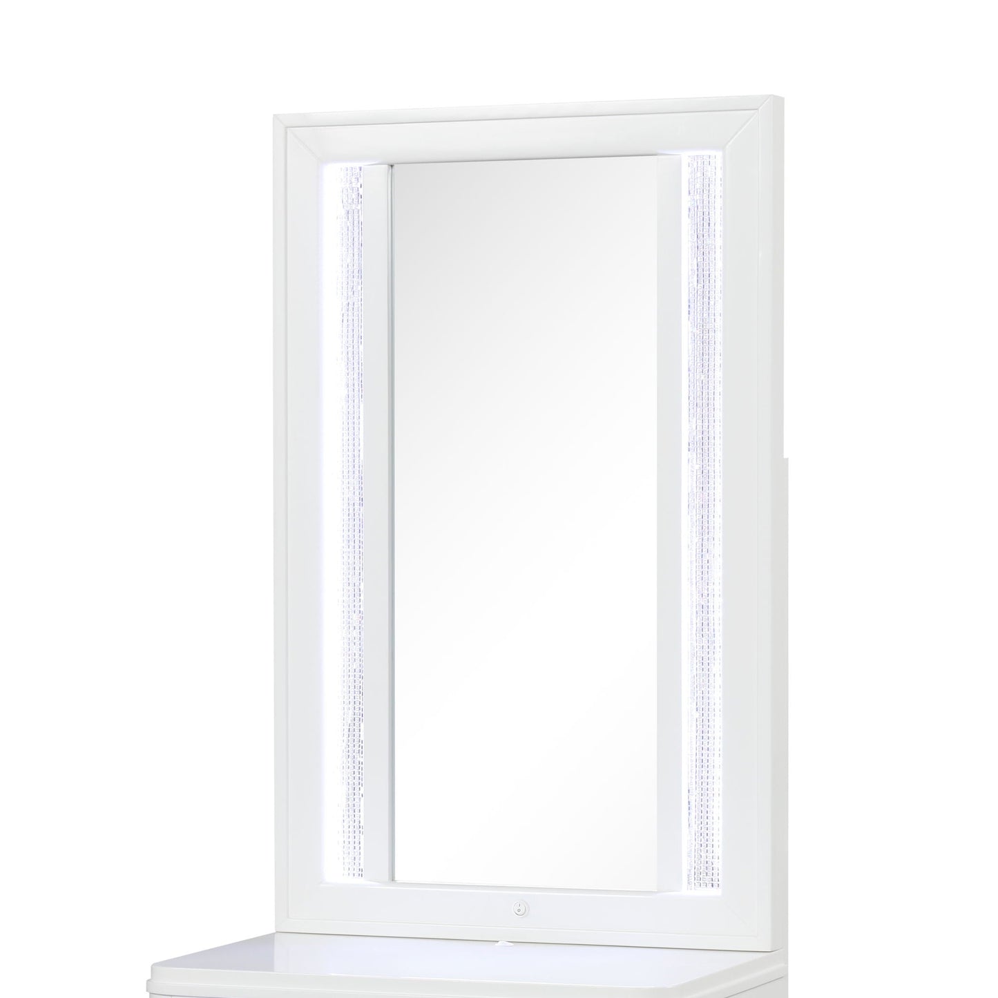 Abigale - Nightstand Top Mirror With LED Lighting (Only Mirror Top) - White
