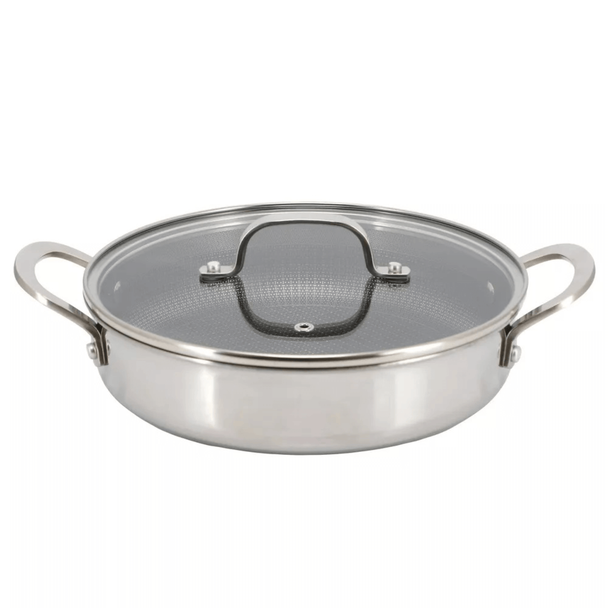 Better Chef 10-Inch 3-Ply Stainless Steel Nonstick Deep Fry Pan with Lid