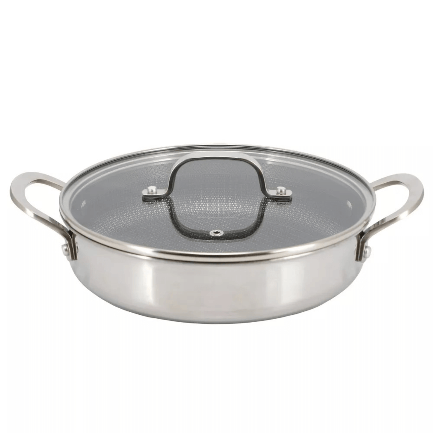 Better Chef 9-Inch 3-Ply Stainless Steel Nonstick Deep Fry Pan with Lid