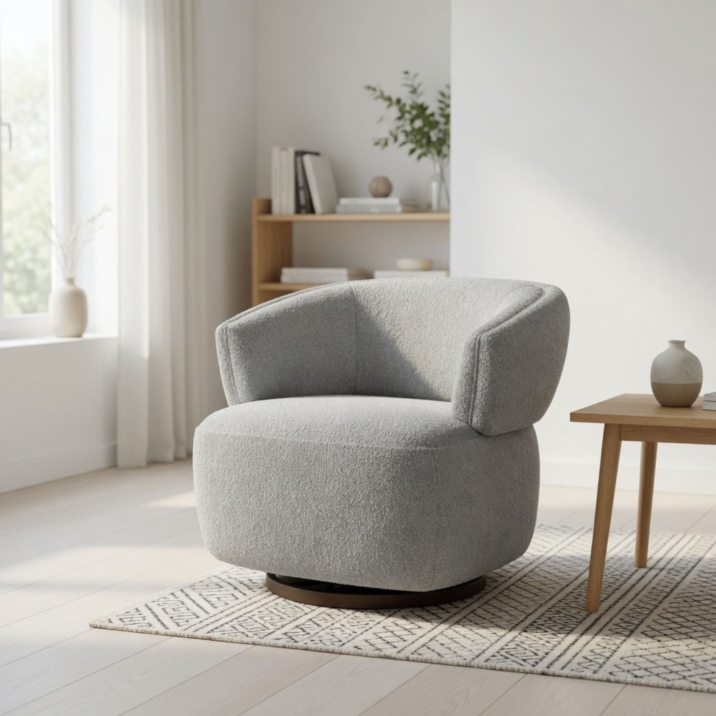 Swivel Barrel Accent Oversized Club Chair
