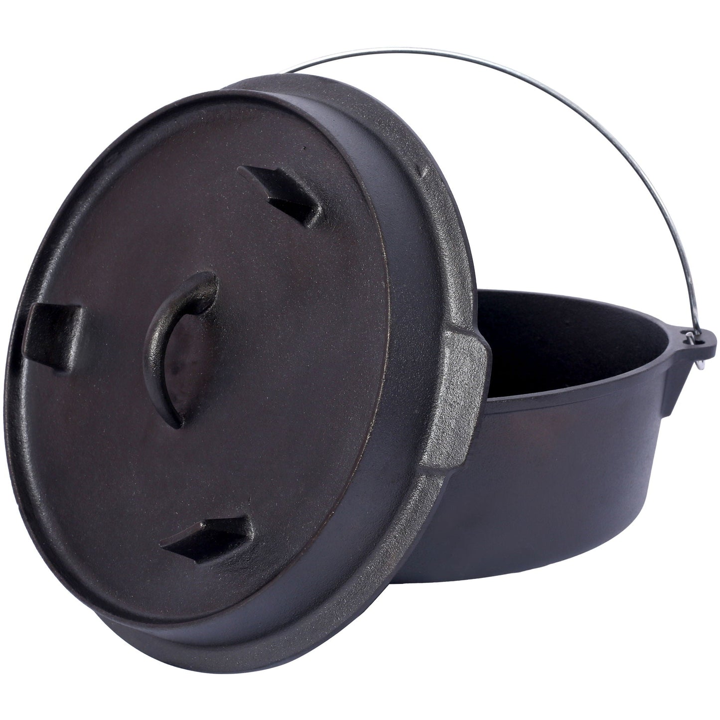 Pre-Seasoned Cast Dutch Oven with Skillet Lid and Pot Rack