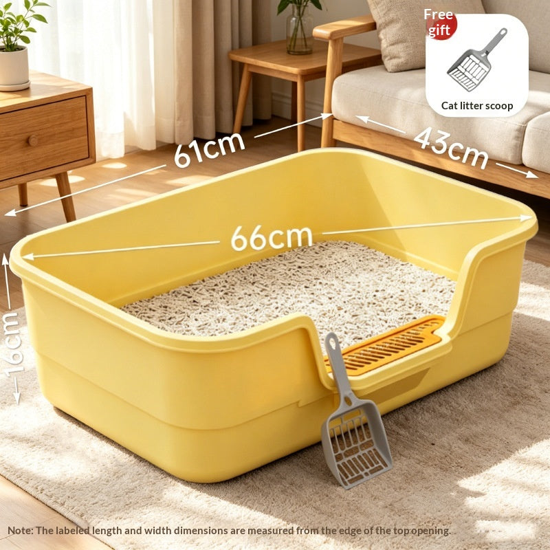 Semi-Enclosed Anti-Splash Cat Litter Box