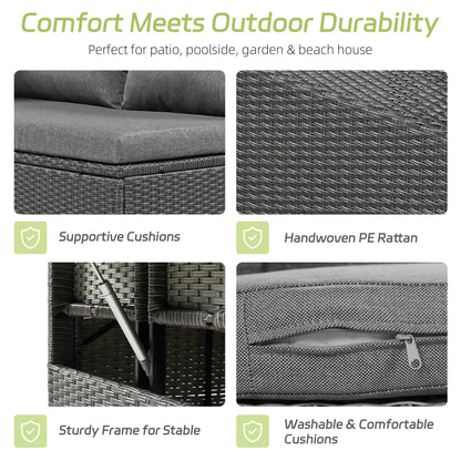 Tomax 5-Piece Outdoor Patio Rattan Sofa Set