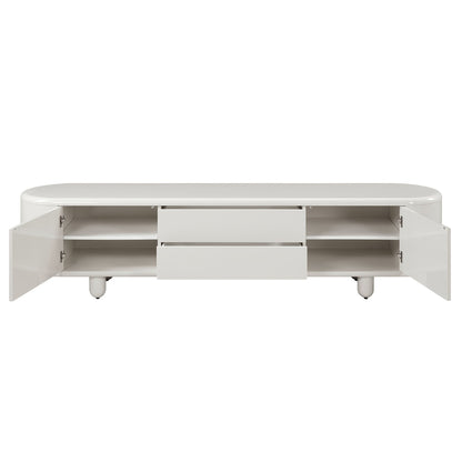 Keely - TV Stand - Gloss White