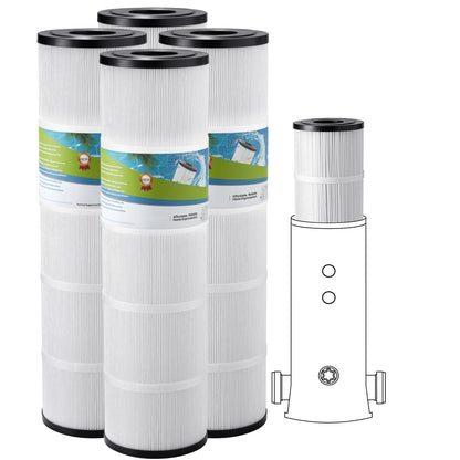 4Pack Hot Tub Spa Pool Filter Cartridge 105 Sq. Ft Compatible Pentair CCP320