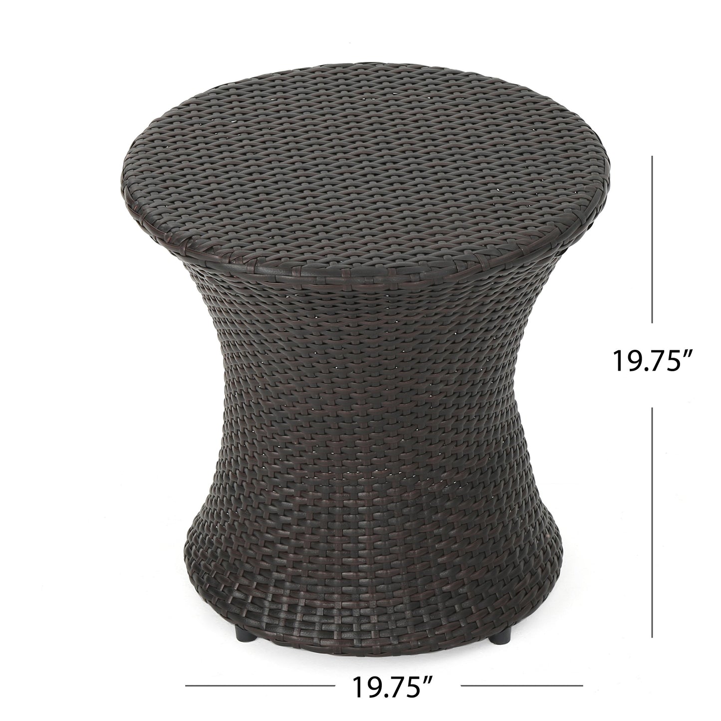 19" Kono Hourglass Table (No Glass Top) End Table