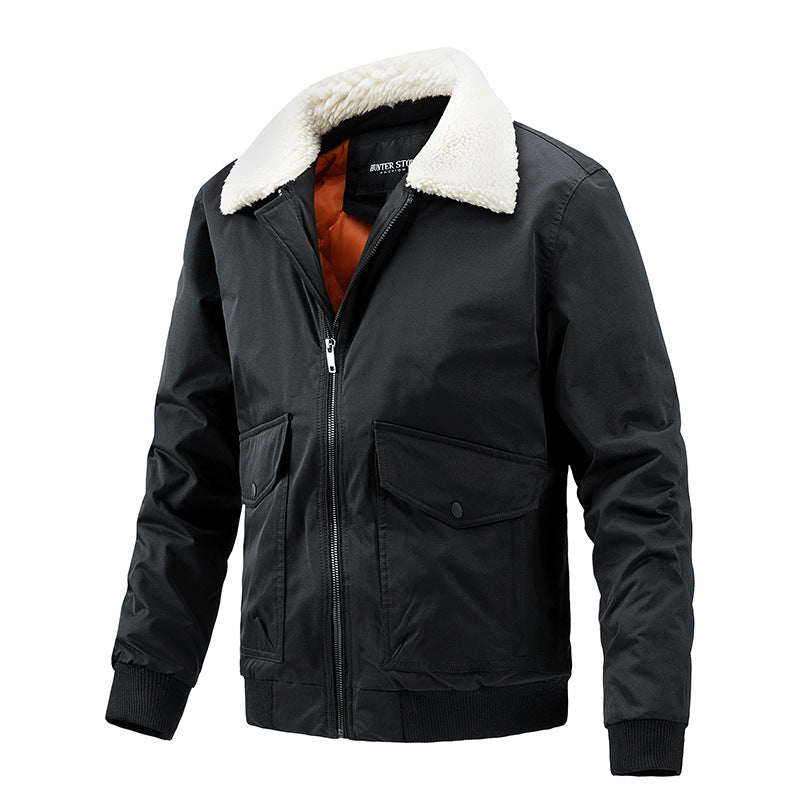 Men's Plus Size Thin Cotton Jacket Casual Workwear
