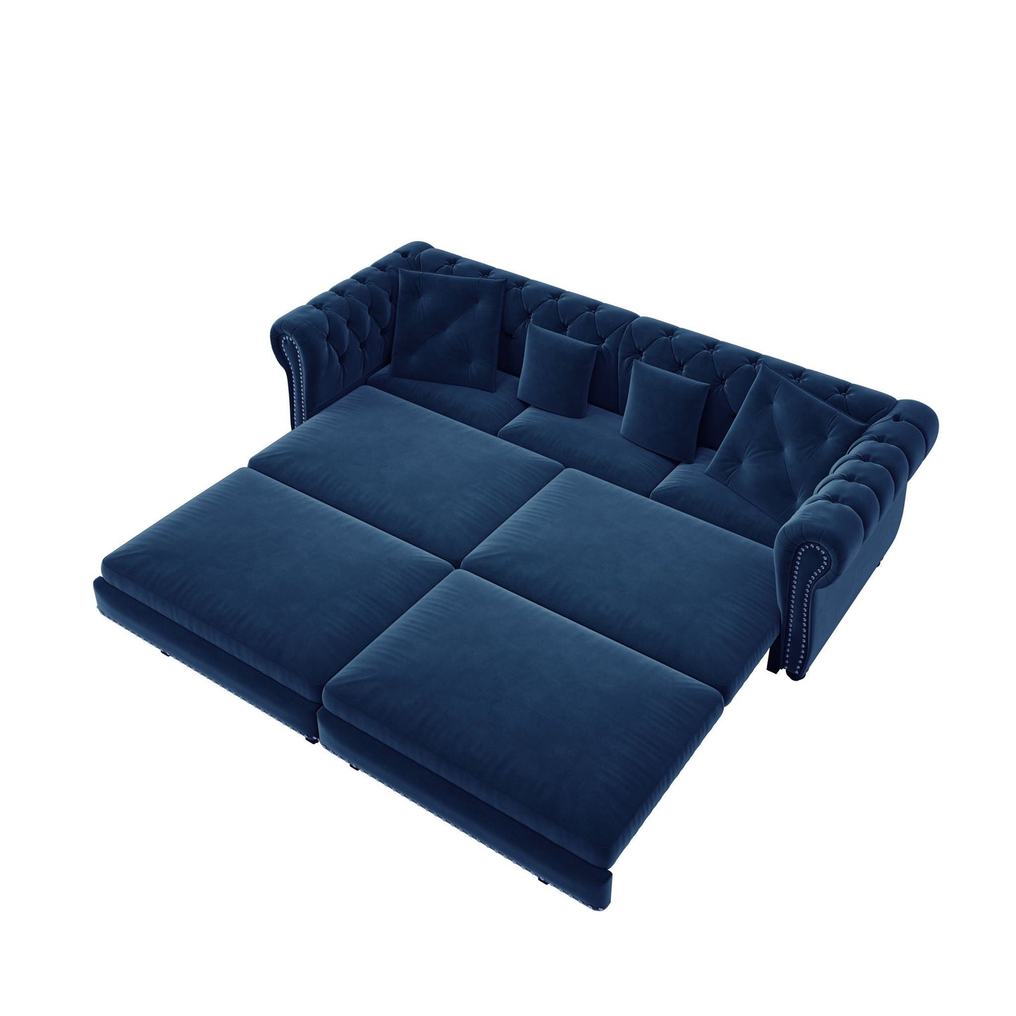 3 In 1 Pull Out Convertible Sleeper Sofa Bed, King Size, Chaise Lounge
