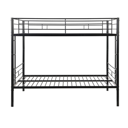 Modern Metal Bunk Bed, Full Over Full, No Box Spring Needed - Black