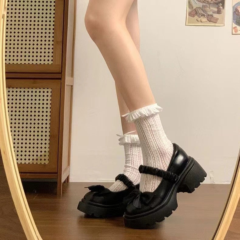 Japanese Style Small Fragrant Style Thick Soled Mary Jane Small Leather Shoes French Fashion Matching Skirt Single Shoe 2025 Summer Autumn New Item