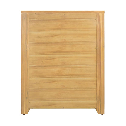 5 Drawer Dresser - Natural Wood / Brown