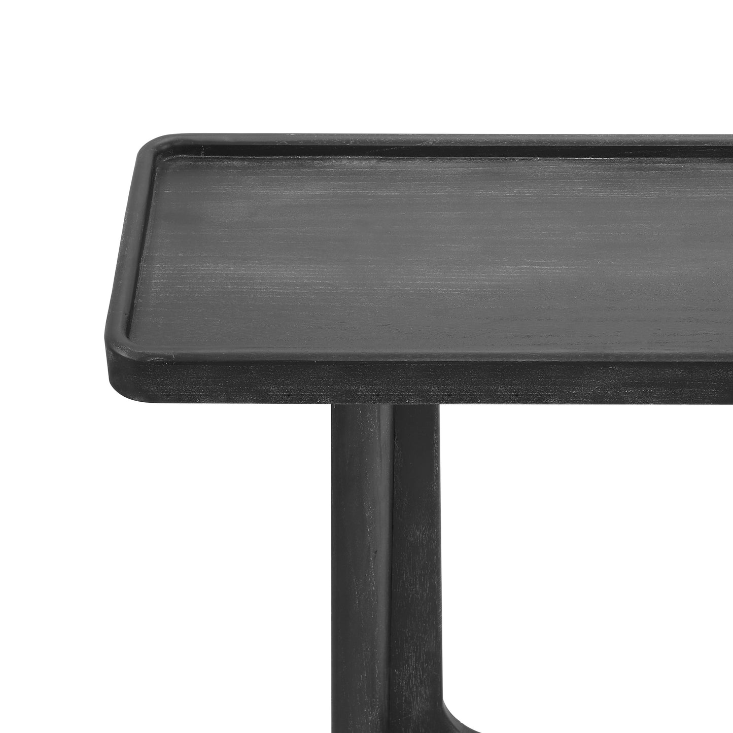 Farmhouse Console Table with Tray Top Design, Solid Wood Frame