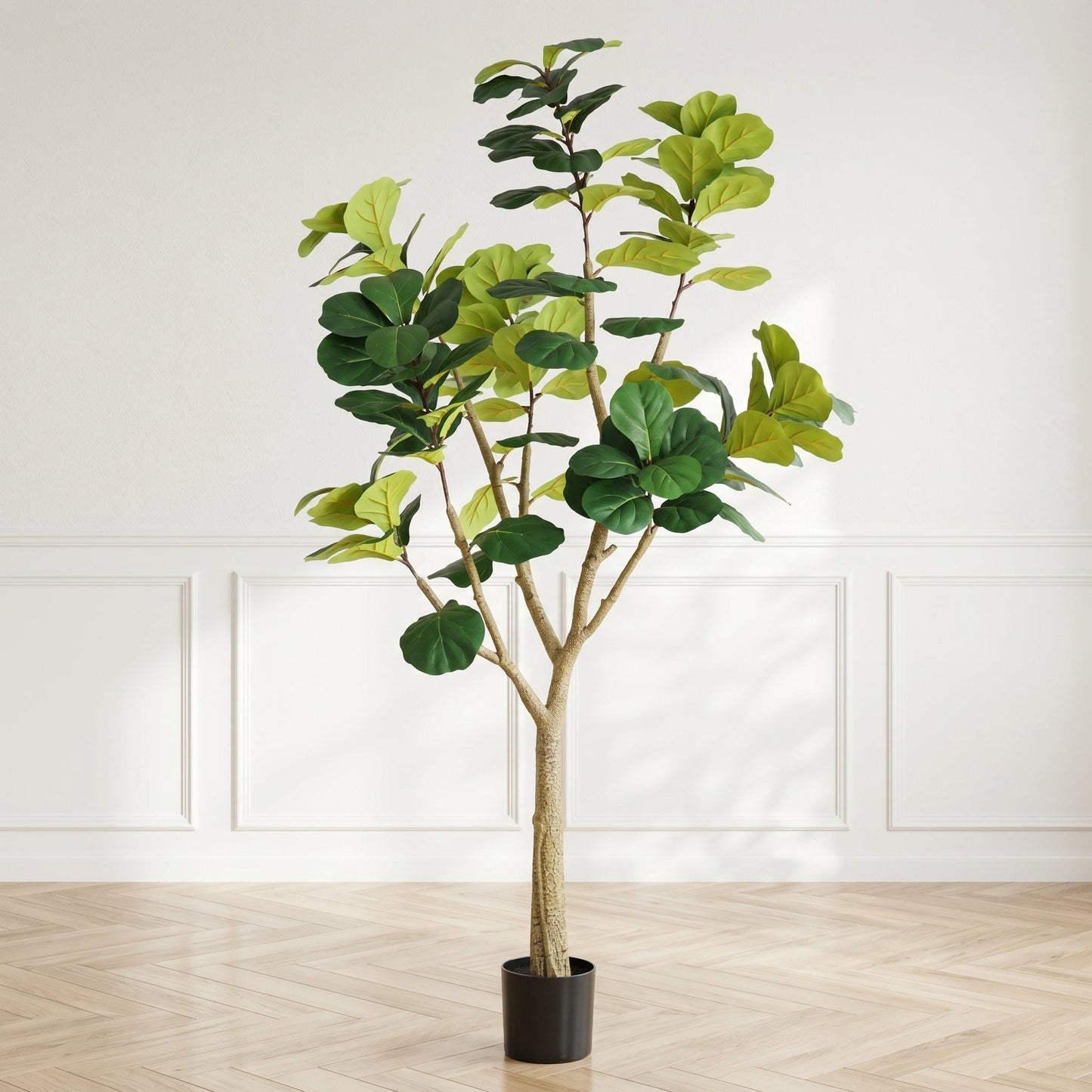 7FT Artificial Fiddle Leaf Fig Tree, Realistic Faux Potted Plant