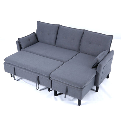 L-Shaped Reversible Chaise Sectional Sofa With Storage