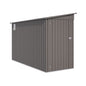 Lean To Shed With Windows, Tool House With Sloping Roof With 2 Vents And 1 Side Open Door For Backyard - Gray