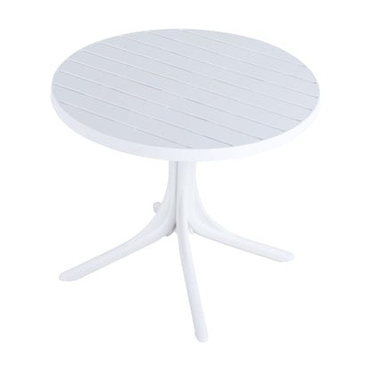 4 Piece Set Of Single Chairs, Traditional Elements With Round Table