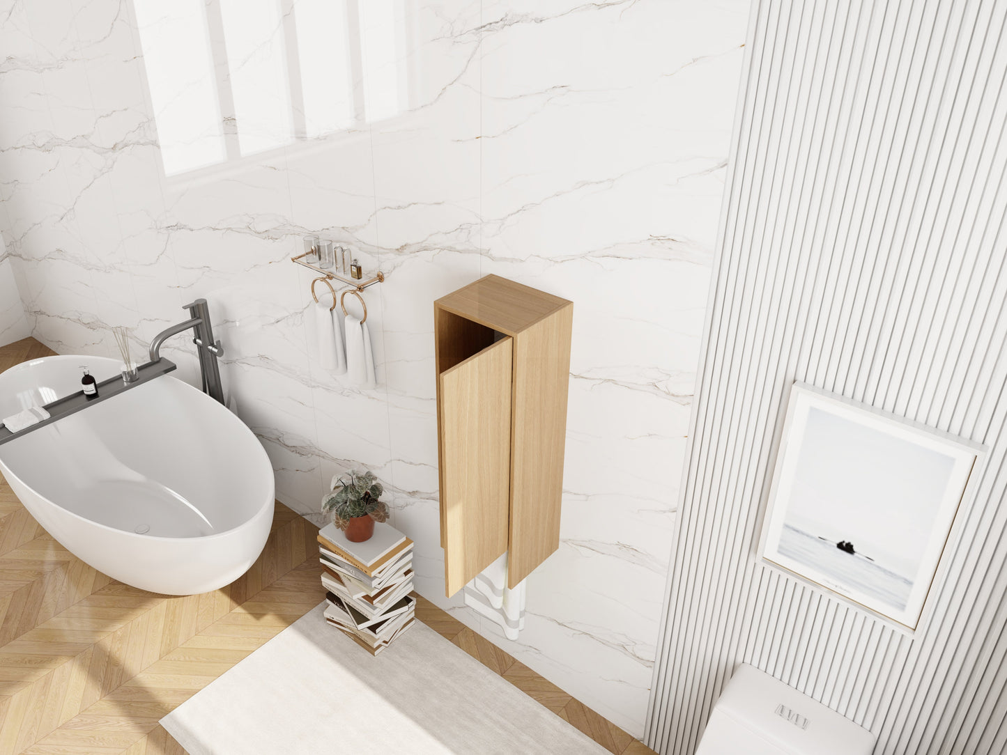 12 Inch Small Wall Mounted Side Cabinet